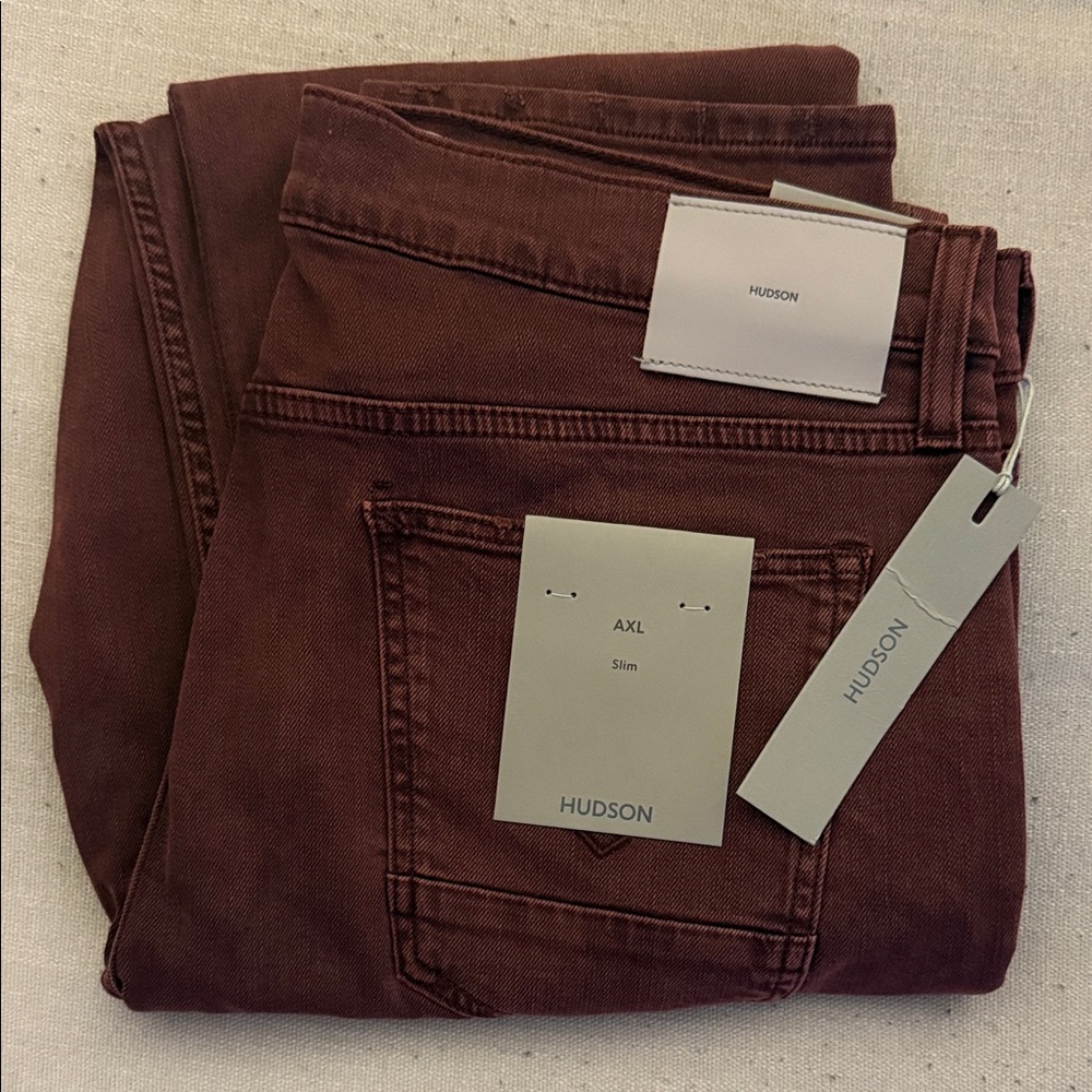 Hudson Jeans Men's Slim Fit - Deep Rusty Red
